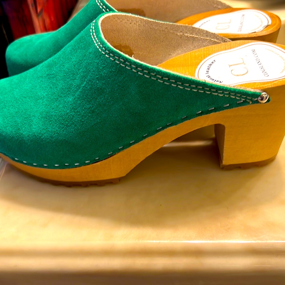 handmade creek clogs